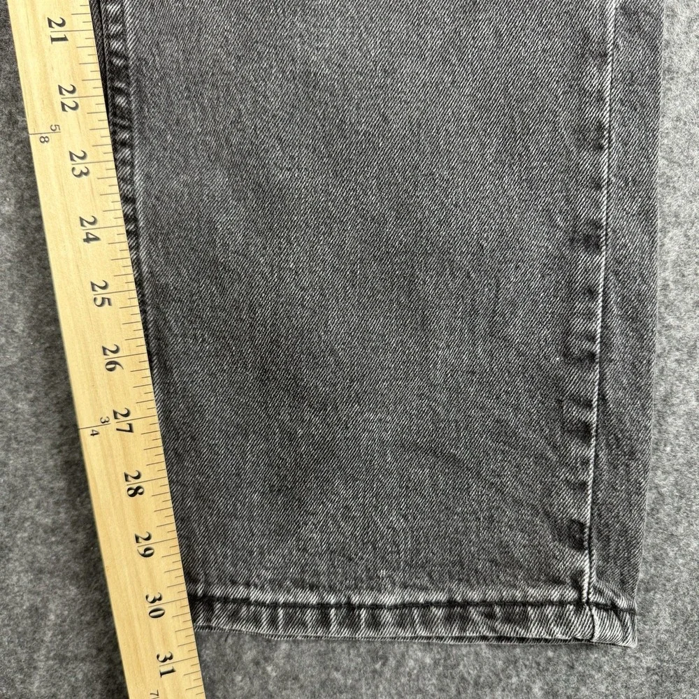 Levi's 505 Men's Jeans 36x32 Gray Black Regular Fit Stretch Denim